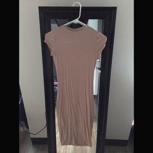 Mauve Bodycon Open Back Dress